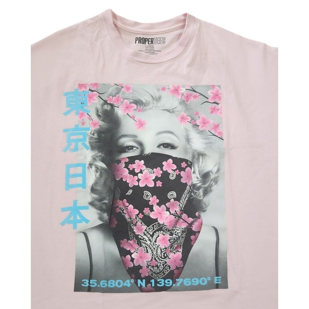 Marilyn Monroe Vintage Pink Graphic Tee L - Picture 3 of 5
